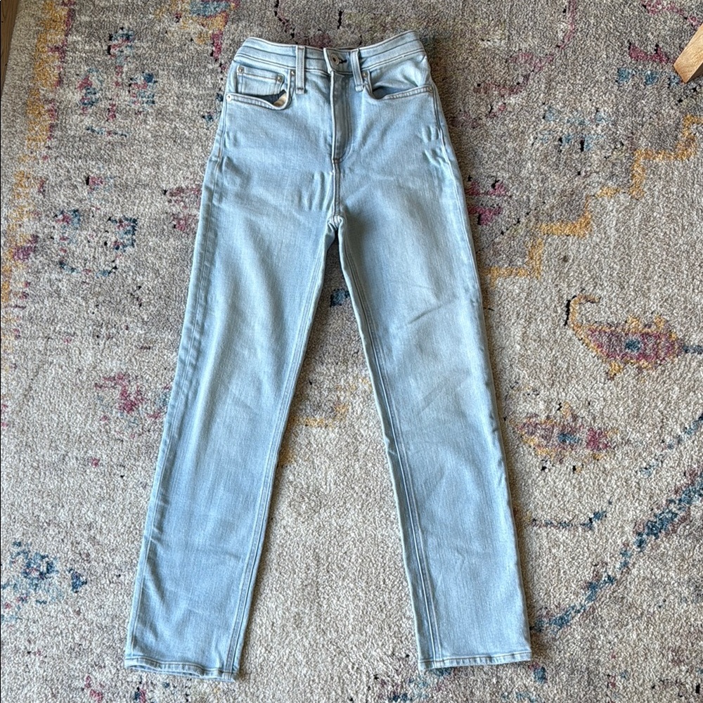 rag & bone Blue Straight Leg Jeans